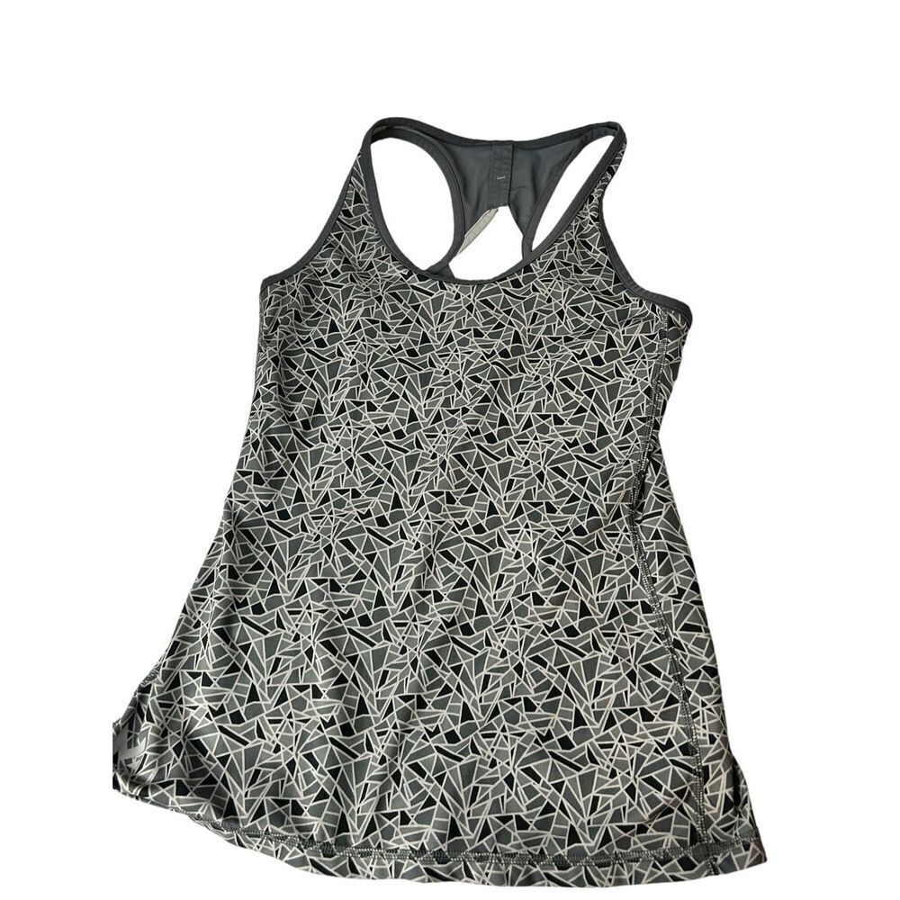 Mission Women's Racer Back Geometric Tank Top Fitted Size M